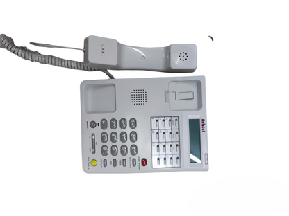 Aristel PABX AV series key phone 12 functions landline phone with white handset and multiple buttons