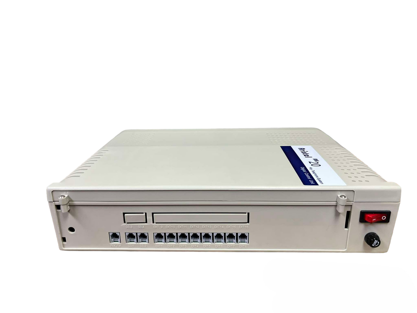 Aristel PABX system for offices with multiple ports and power switch for efficient communication