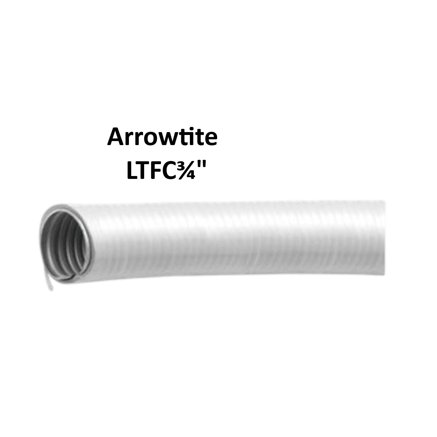 Arrowtite Liquidtight Flexible Hose 20mm white corrugated conduit with visible spiral core
