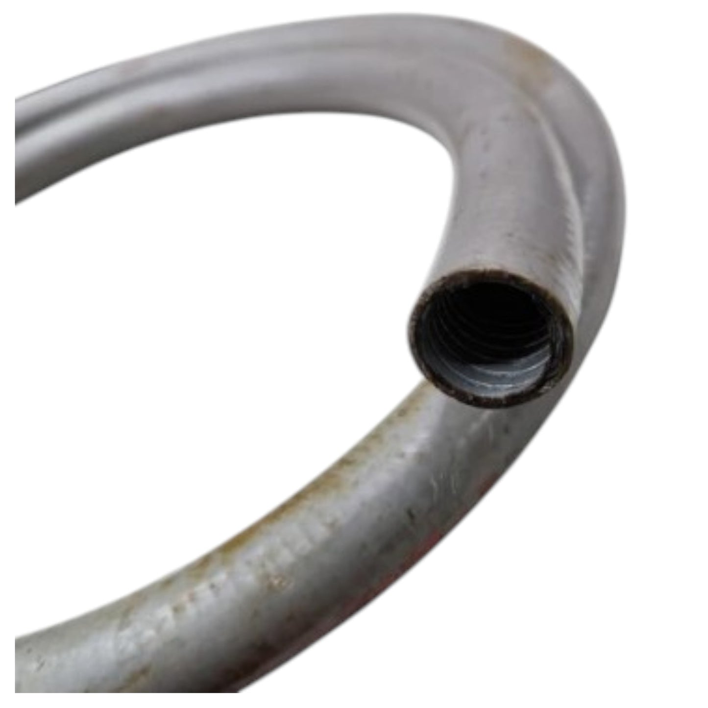 Arrowtite Liquidtight Flexible Hose 32mm corrugated metal conduit close up showing interior profile and exterior finish