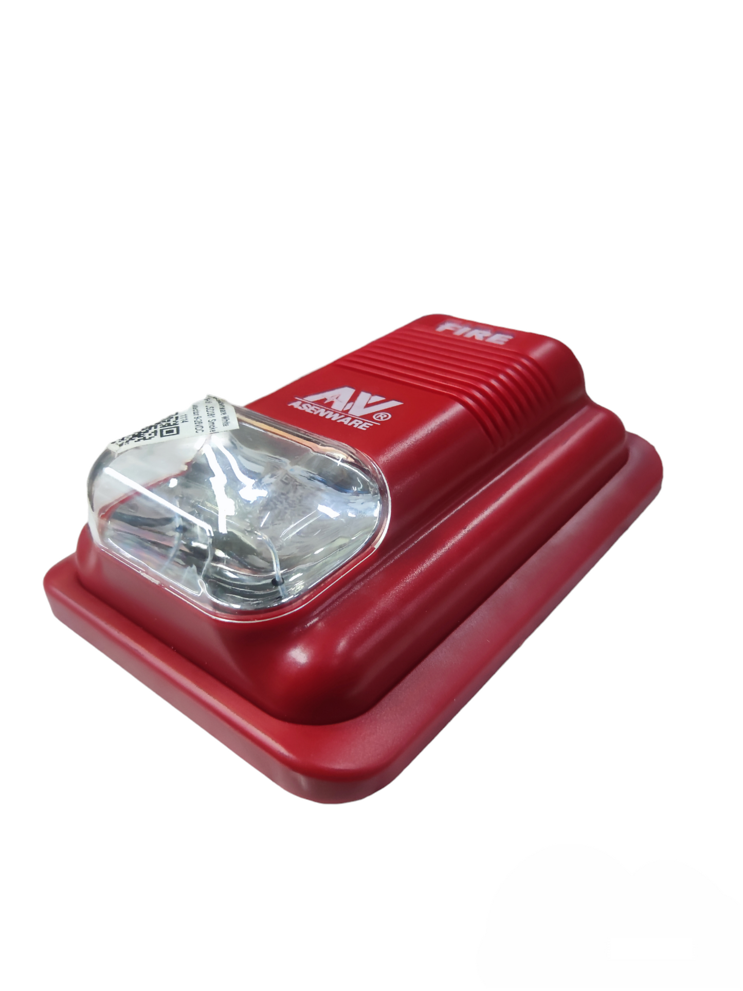 Asenware horn strobe alarm fire detector with red casing and clear strobe light cover