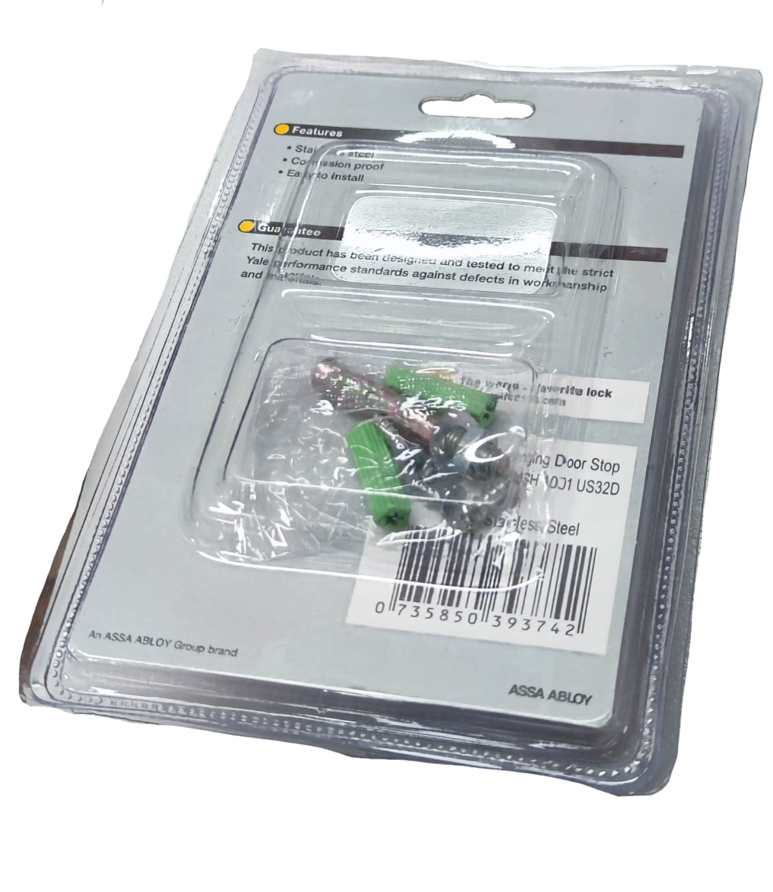 Yale heavy duty hanging door stop with durable stainless steel construction for secure door control