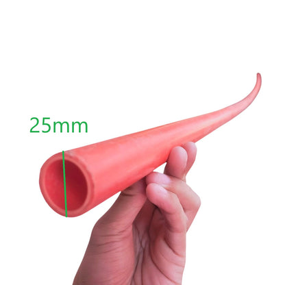 Hand holding a 25mm Permaline PVC conduit pipe in red color by Atlanta