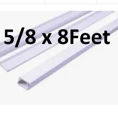 Atlanta PVC molding APVCM 8ft in white, measuring 5/8 x 8 feet for home decoration projects