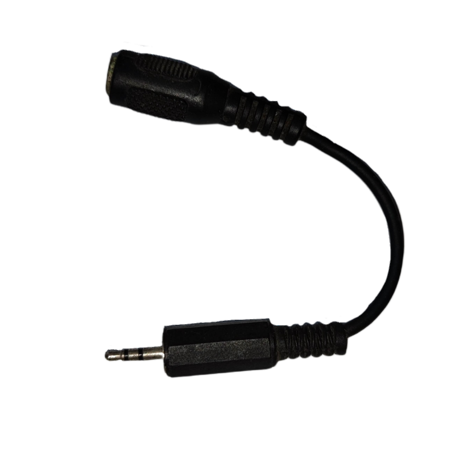 Audio Adaptor Compact Cable with a 3.5mm male and female connector for audio devices