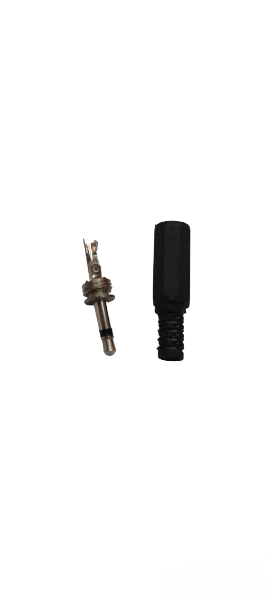 3.5mm electrical plug for speakers metal stereo connector with black plastic cable housing for microphone accessories