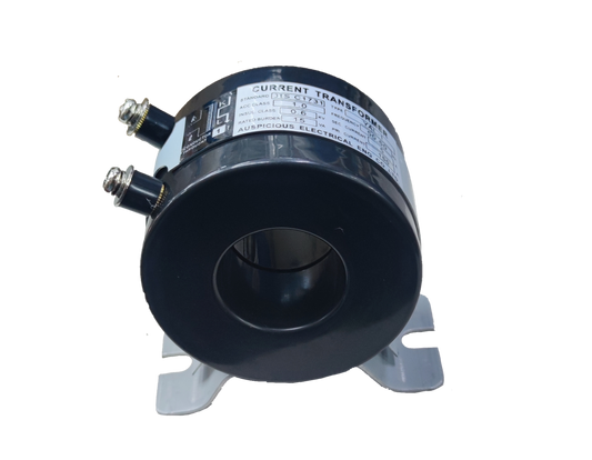 Auspicious current transformer 150 to 5 ratio toroidal ring with mounting bracket and dual terminals