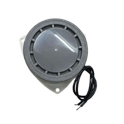 Auspicious electrical warning buzzer 110V with a gray cover and wires for installation