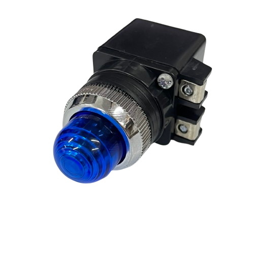 Auspicious Pilot Light 110V BLUE 25mm industrial indicator light with blue lens and screw terminals