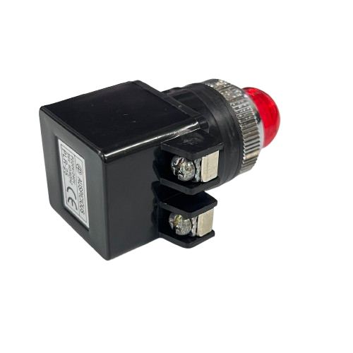 Auspicious Pilot Light 110V RED 25mm panel mount indicator with red lens and screw terminal connections