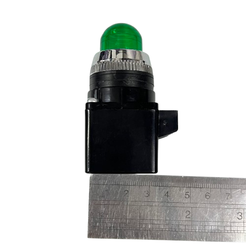 Auspicious Pilot Light 220V GREEN 25mm green indicator lamp with metal bezel and ruler