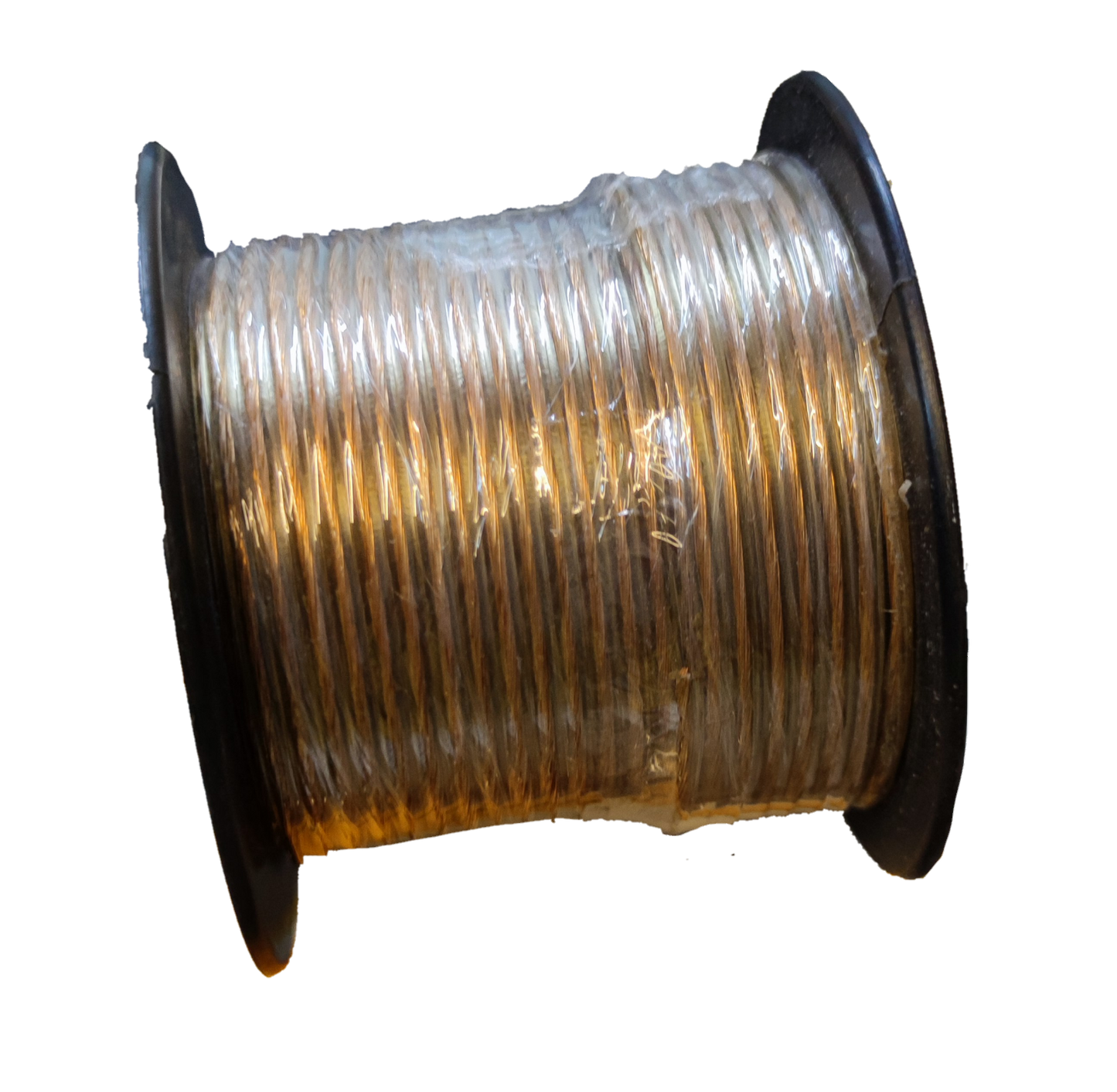 Win clear insulated automotive wire roll on black plastic spool for car and audio wiring