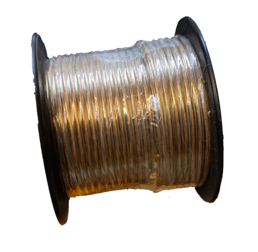 Win clear insulated automotive wire roll on black plastic spool for car and audio wiring