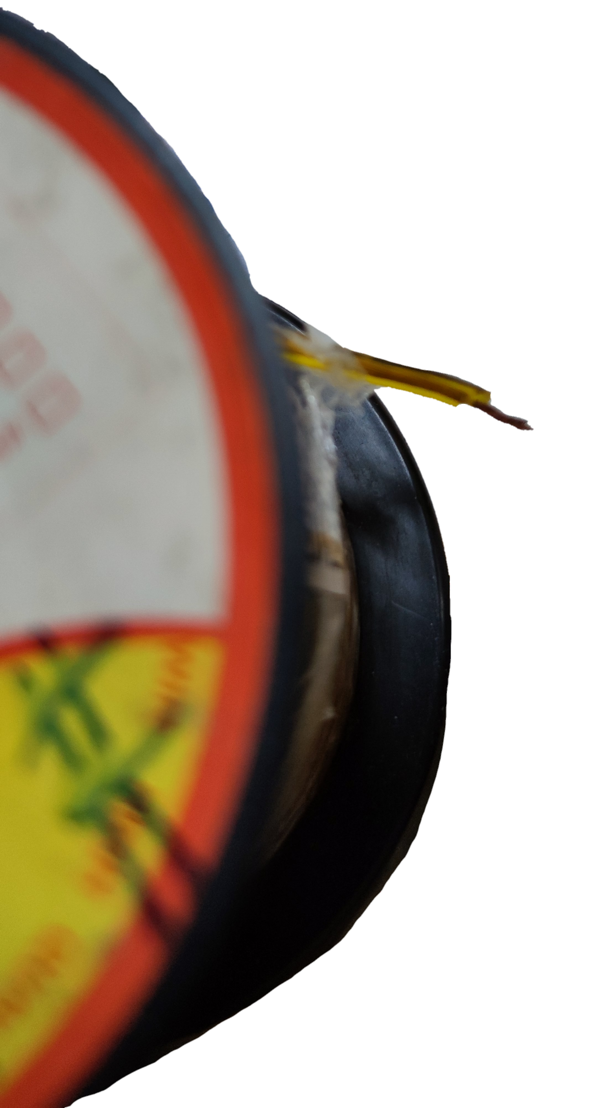 Win AWG 16 auto wire transparent insulation spool with a visible yellow wire end