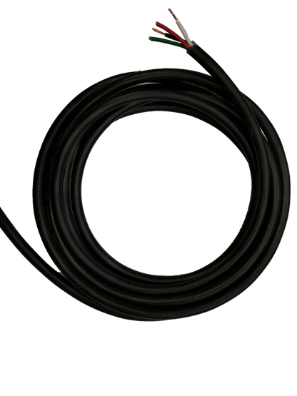 Phelps Dodge AWG 18 Royal Cord Power Cable 4C, durable black wire with four colored conductors