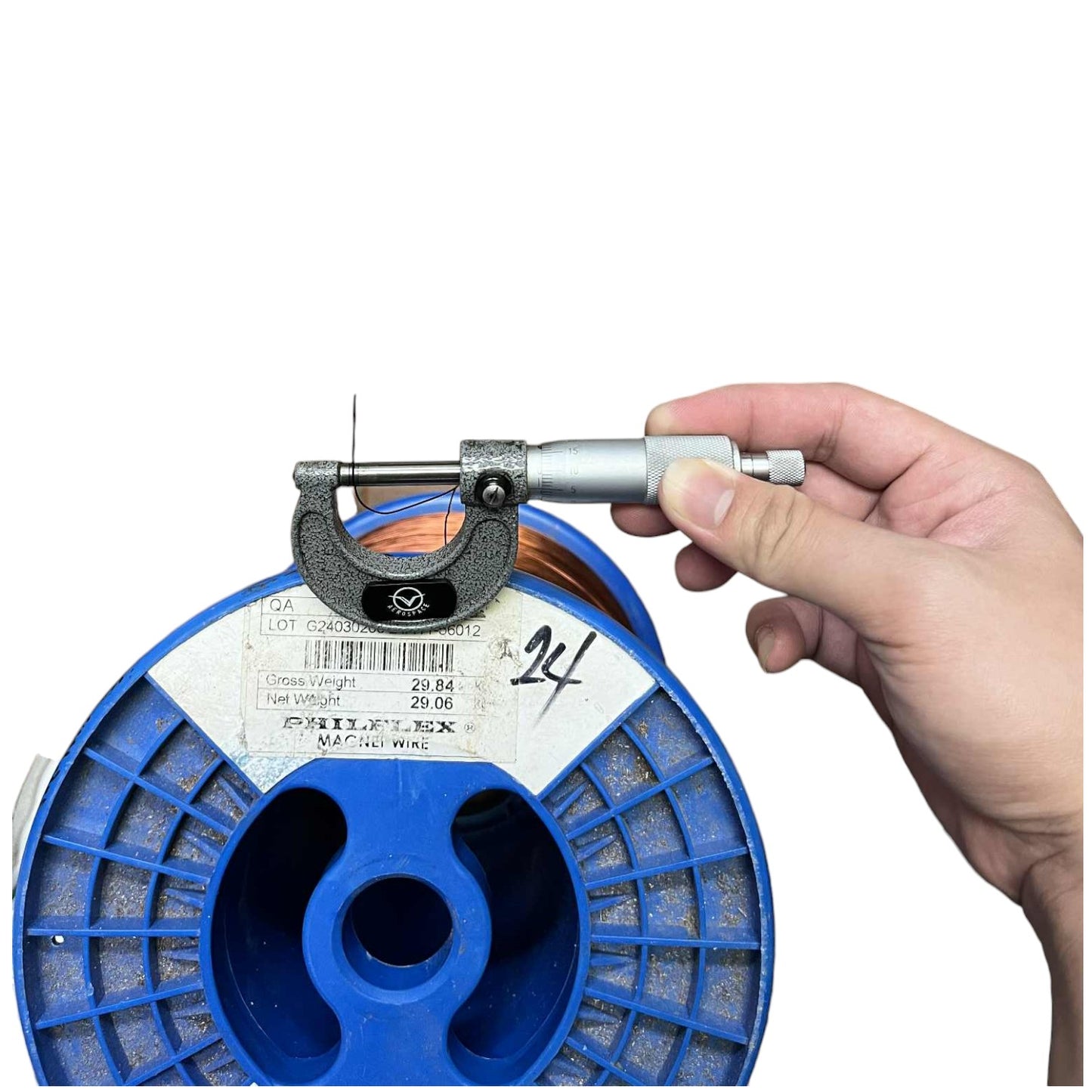 Philflex 400 Grams Magnet Wire AWG 24 Enameled Copper Wire 0.50mm Heavy Formix Approx 209.42 Meters Per Roll