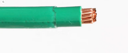 Duraflex AWG 6 THHN Stranded Wire 14mm featuring green insulated exterior for superior conductivity