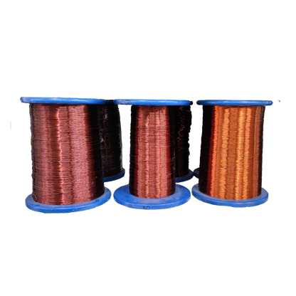Philflex AWG 9 to AWG 32 magnet wire spools in various copper shades for electrical applications