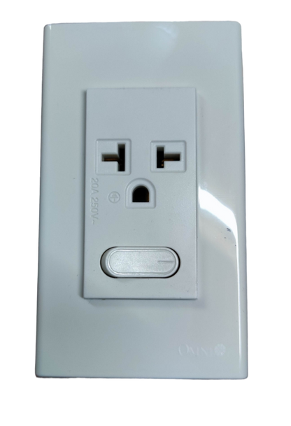 Omni Aircon Outlet Wide Series with Switch and Plate 20A 250V WWA-501/S + WWP-113