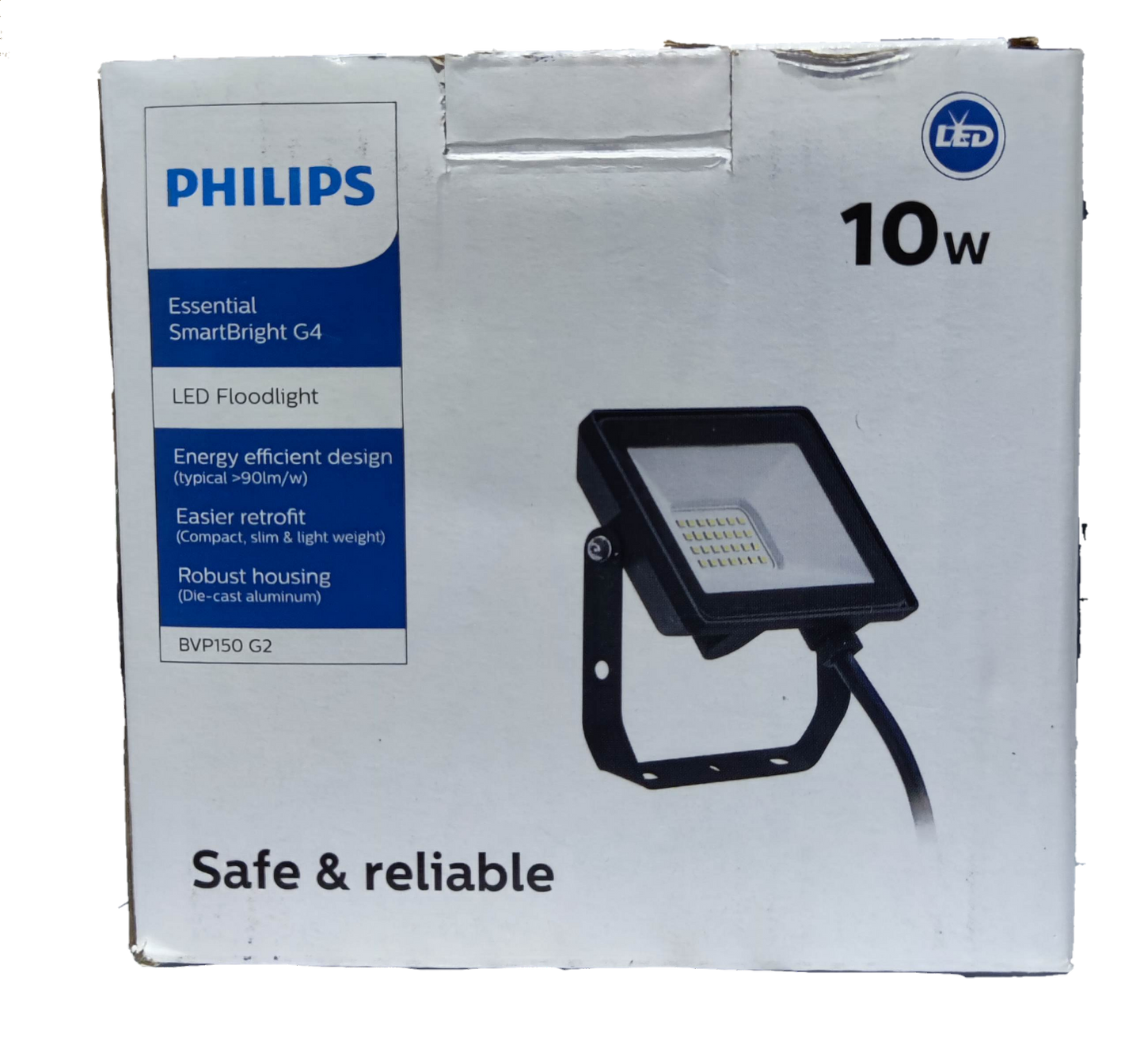 Philips 10W LED Floodlight 220V 6500K Cool White BVP150 G2, 10W LED Flood Light