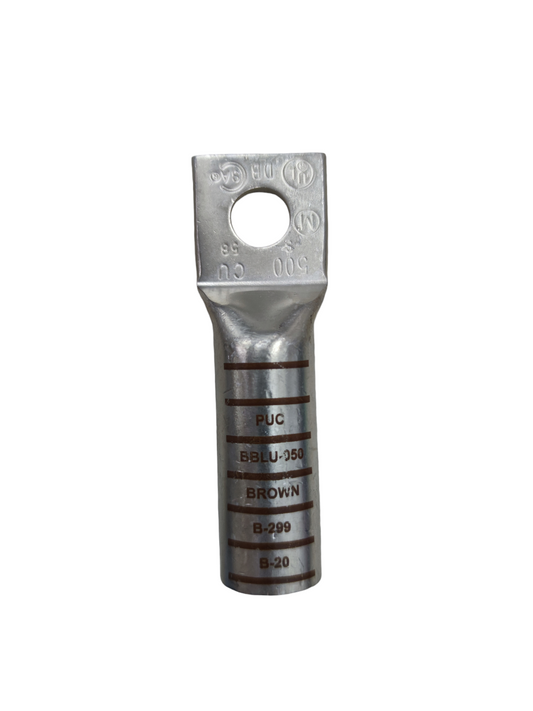 Pennunion 250mm Terminal Lugs Long Barrel 1 Hole 1.7mm Nut Hole