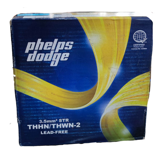 Phelps Dodge 3.5mm THHN AWG 12/7 THWN (150 Meters) Blue