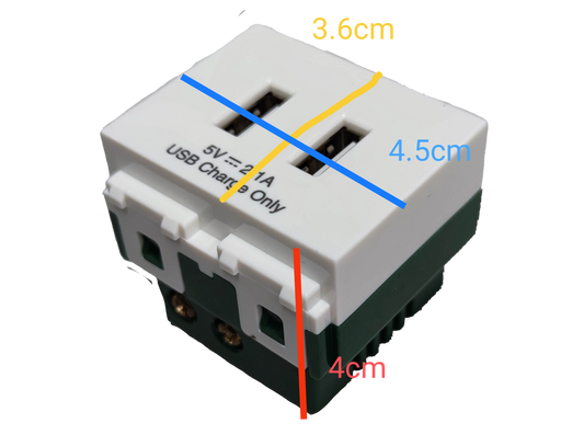 Omni 2 Gang USB Charging 5V 2.1A Center Device WUSB-002