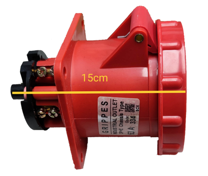Grippes 63A 3P+E Industrial Outlet Chassis Type (4 Pins ) IEC 60309-2 # 334
