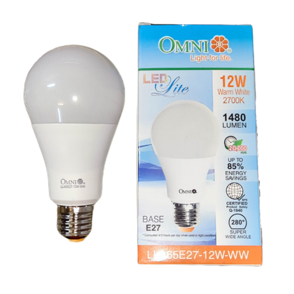 Omni 12W LED Bulb E27 220V A65 Available Warm White