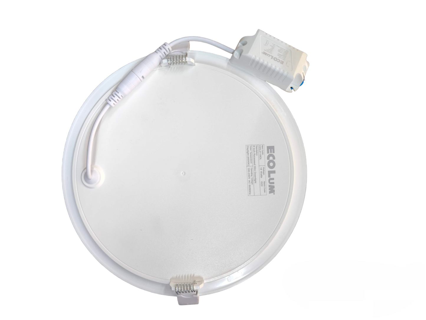 Ecolum 18W LED Downlight Daylight Slim Type 220V Daylight, 8 Inches