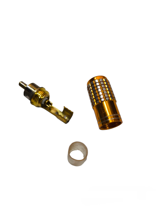 Grippes RCA Plug Metal Yellow Connector