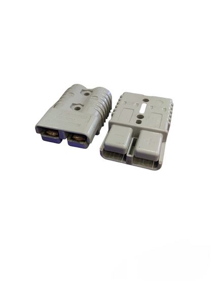 Anderson Power Products battery quick disconnect connector in gray plastic housing for electrical circuits