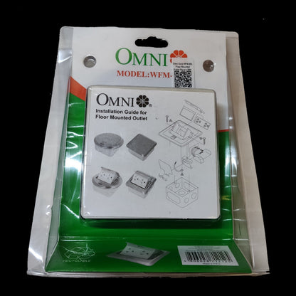 Omni Floor Outlet Square 2 Gang Universal with Ground Pop-up with Utility Box , Pop up Floor Outlet 2 Gang Universal with Ground 15A 250V with Utility Box, Floor Mounted Outlet 2 Gang Universal with Ground( Omni)