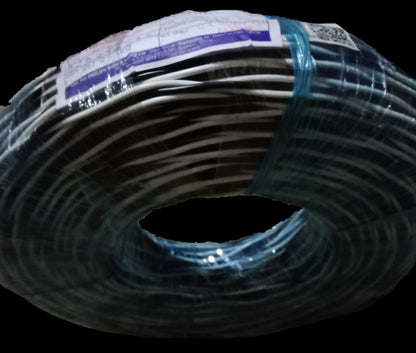 Philflex TF Wire AWG 18/2 (0.75mm/2) Stranded (Hook Up Wire/ Thermoplastic Fixture Wire) Black/ White Twisted Wire