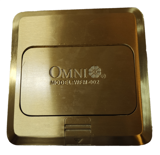 Omni Floor Outlet Square 2 Gang Universal with Ground Pop-up with Utility Box , Pop up Floor Outlet 2 Gang Universal with Ground 15A 250V with Utility Box, Floor Mounted Outlet 2 Gang Universal with Ground( Omni)