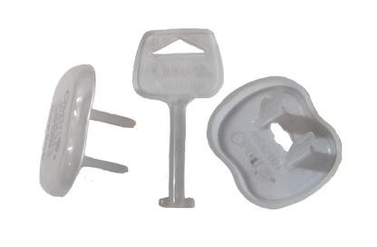 Omni Outlet Cover with Key (2pcs +1pc Key) WOC-001 WOC-001K Baby Outlet Protection CoverOmni Safety Cover for Convenience Outlet, Safety Plugs Child Proofing Outlet Cover for BabyOmn