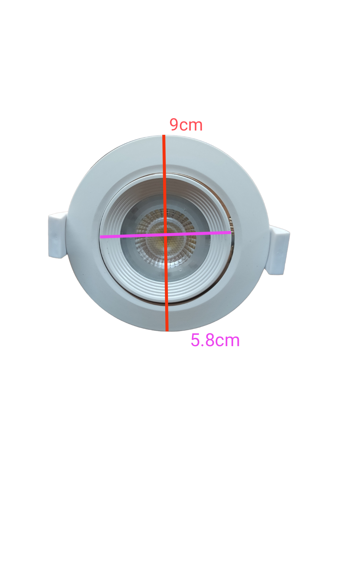 Ecolum 5W Daylight Tiltable Recessed Downlight 3.5 inch 220V 6500K 3.5" LED Downlight Swivel 220V 6500K Flush