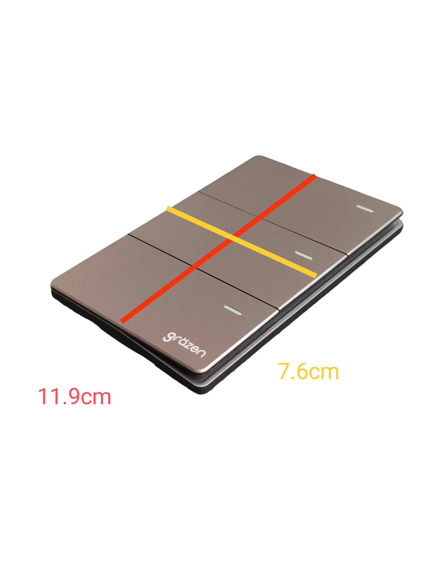 Grazen 3 Gang 1 Way Switch 16A 220V GW-005 Available Black , White, Grey and White