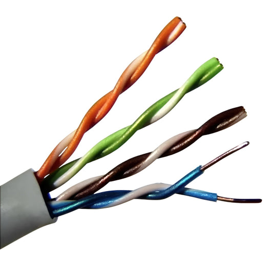 Belden Cat5 gray ethernet cable 24 AWG solid featuring four twisted pairs for reliable data transmission