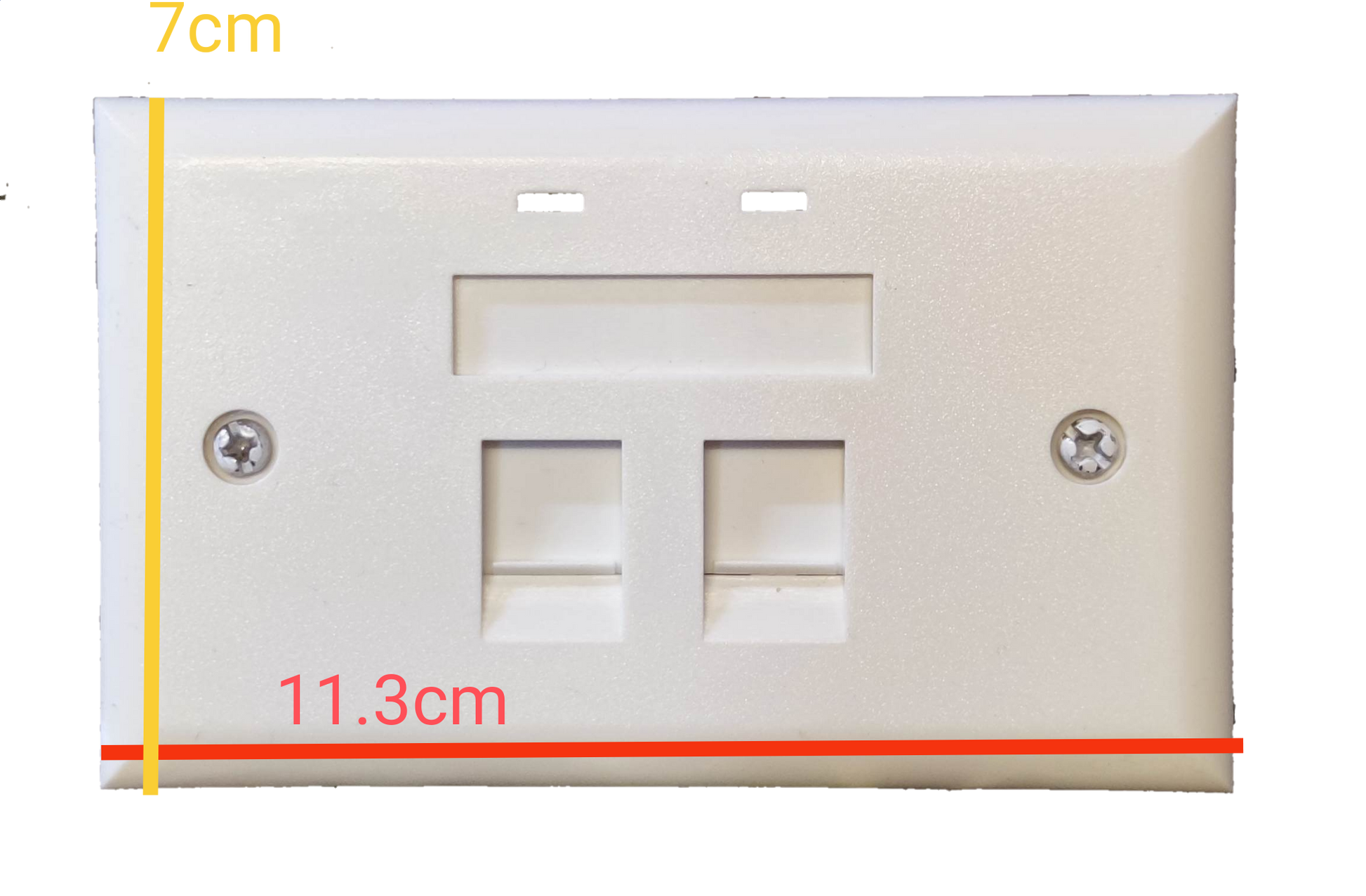 Belkin 2 gang Cat 6 LAN outlet white network wall plate with dual ports for Ethernet connection