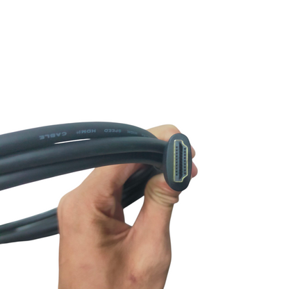 Belkin HDMI cable 2 meter shown being held, ideal for connecting devices to displays