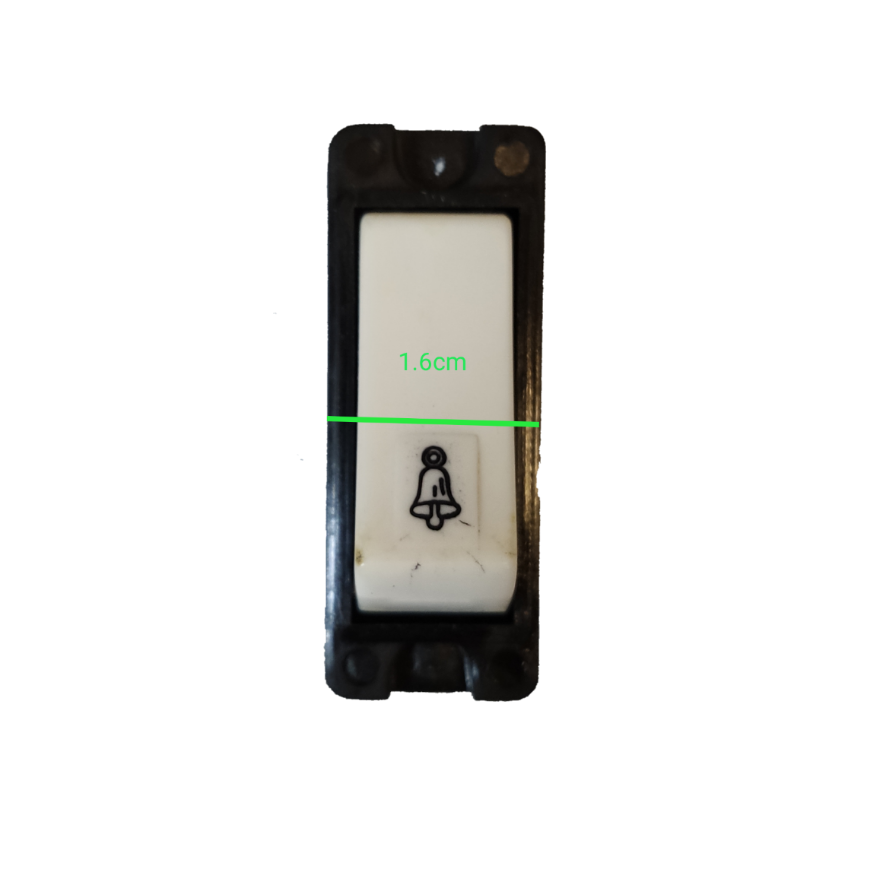 Surer Bell Push Button Switch Modern Series 455 white door chime button with bell icon