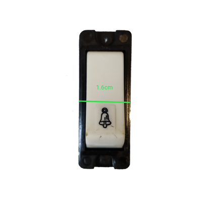 Surer Bell Push Button Switch Modern Series 455 white door chime button with bell icon