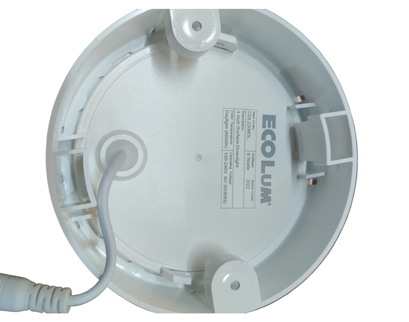 Ecolum 12W Daylight Surface Slim Downlight 6 inch 220V 6500K 6" LED Round Downlight