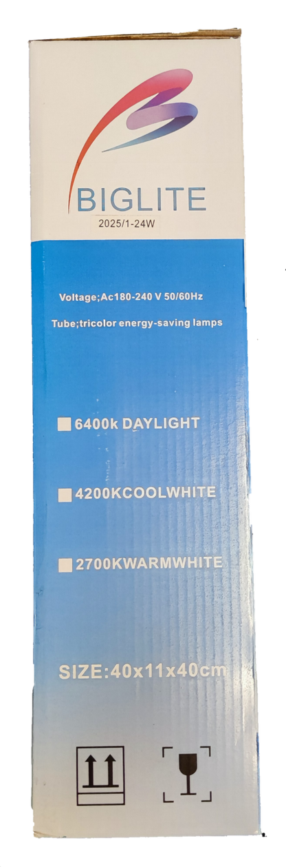 24W LED ceiling light 220V energy-saving tube with tricolor daylight cool white and warm white options