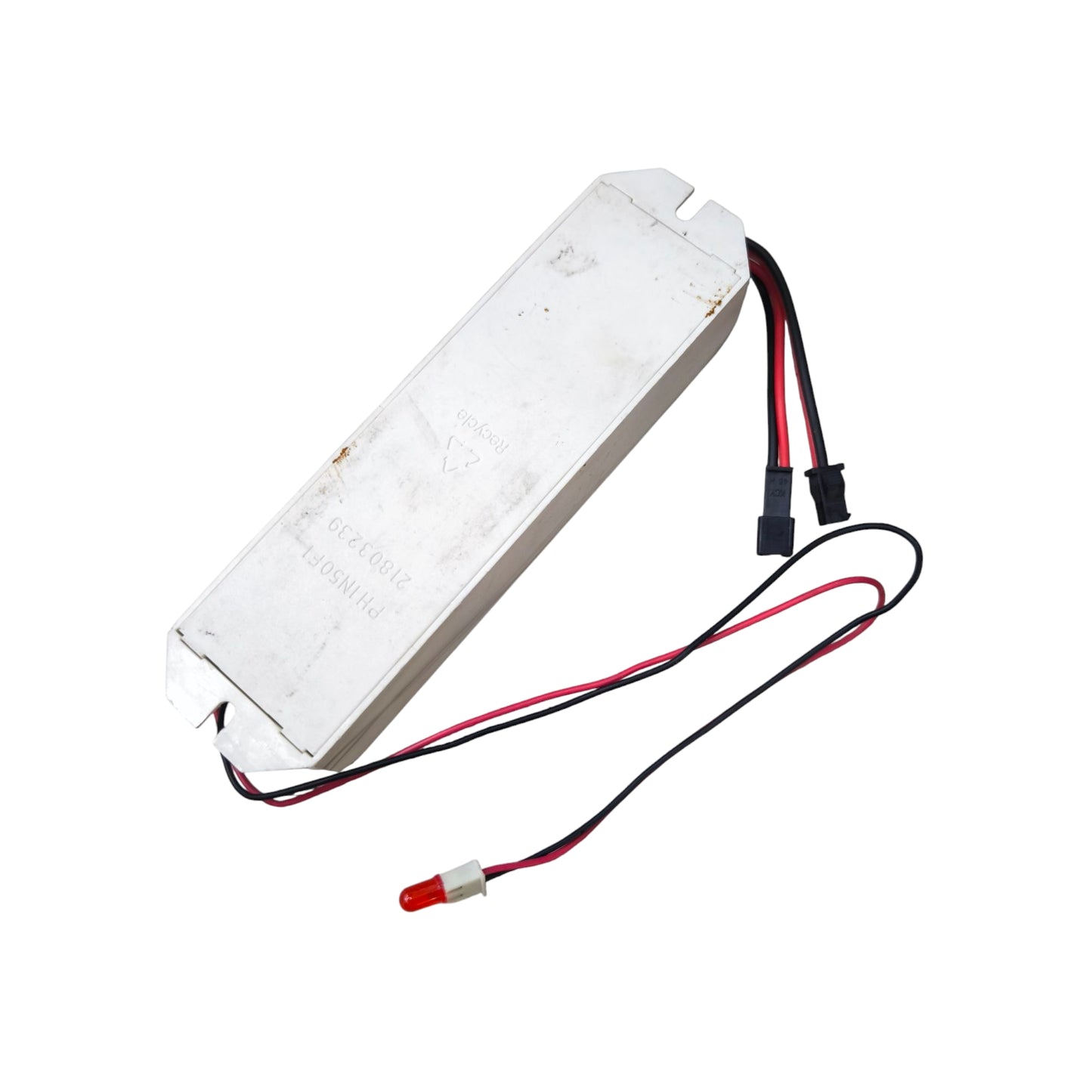 Biglite LED downlight emergency driver with wiring and red indicator light for lighting safety