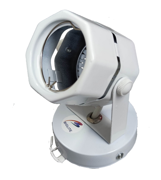 Biglite white adjustable MR-16 Lamp Holder Spot Light Holder on swivel round base for directional lighting