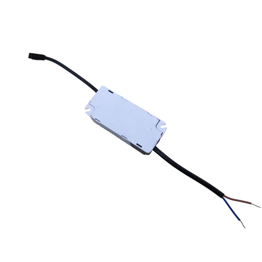 LED Driver 8-12W Input 180-240V slim rectangular white casing with input wires and output cable