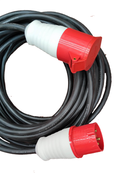 Grippes & Phelps Dodge 3 phase 4 pin power connector with long black cable for electrical use