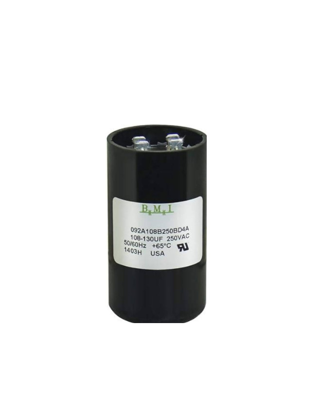 BMI 108-130MFD Motor Start Capacitor for reliable electrical performance in various applications